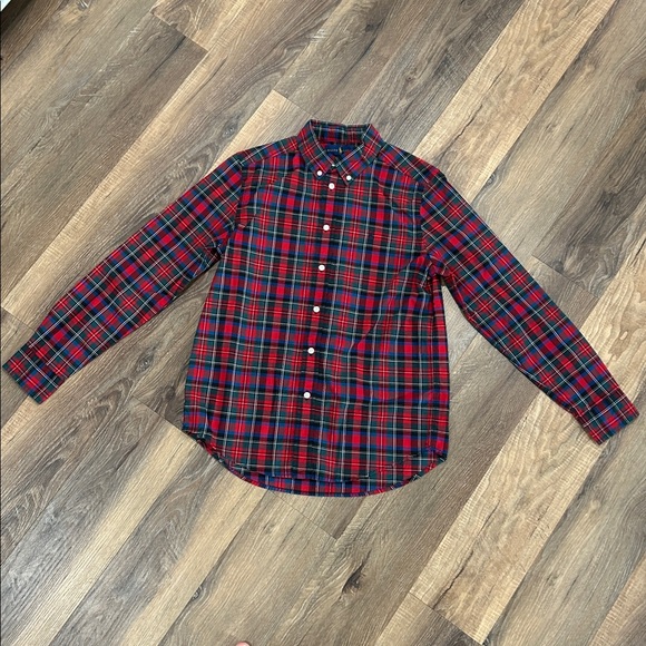 Ralph Lauren Boys Set of 2 Button up shirt size Large 14-16 Plaid - Picture 2 of 15